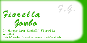fiorella gombo business card